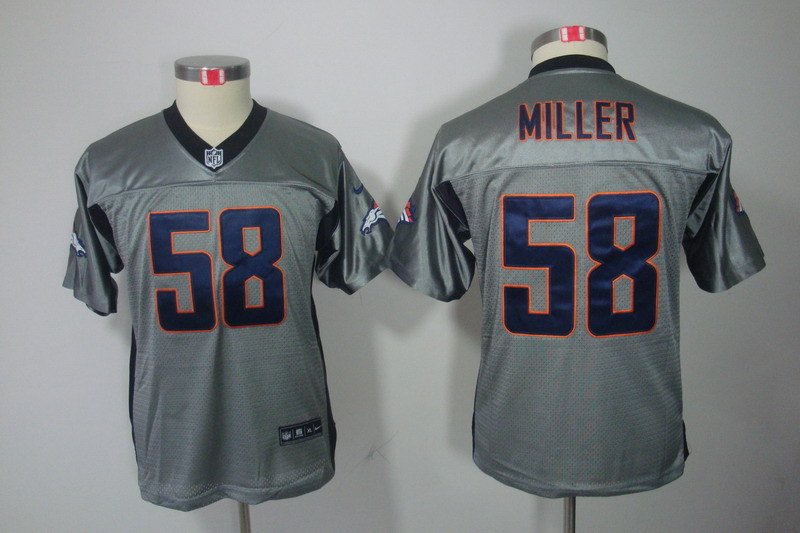Youth Denver Broncos #58 Miller Grey NFL Nike jerseys